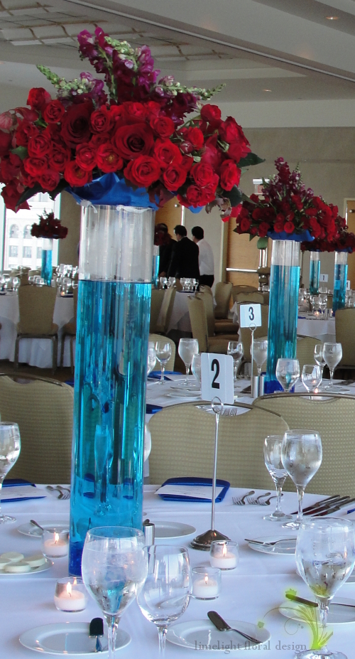 here 39s a reception look with the red white blue centerpiece from 